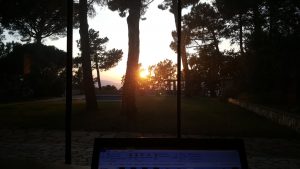 Entspannung bei Sonnenuntergang
